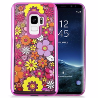Zizo Liquid Glitter Star dėklas Samsung Galaxy S9 (Multiflowers)