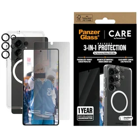 CARE by PanzerGlass Flagship 3in1 dėklas + privatumo stiklas + lęšis Samsung Galaxy S25 Ultra