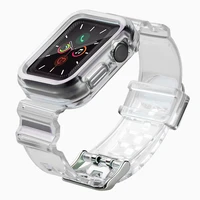 Silikoninė apyrankė dirželis dėklas dirželis šviesos rinkinys Apple Watch 40mm - juodas