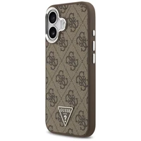 GUESS dėklas telefonui (m) IPHONE 17 suderinamas su MagSafe PU 4G W/Triangle Logo SL - rudas