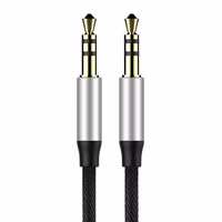 Baseus Yiven Audio kabelis mini jack 3,5mm AUX, 1m (juodas ir sidabrinis)