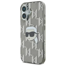 Karl Lagerfeld IML Karl Head Electroplated Dėklas telefonui iPhone 16 - juodas