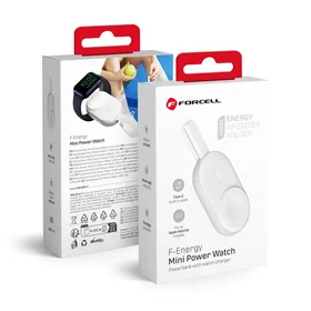 Išorinė baterija Apple Watch Forcell F-Energy Mini Power Watch 1A 2,5W 1200 mAh balta