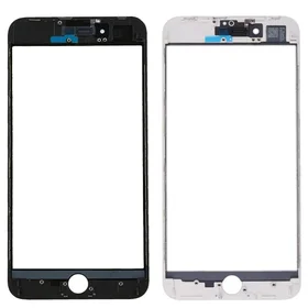 LCD stikliukas Apple iPhone 8 Plus su rėmeliu ir OCA baltas V3