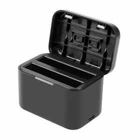 Įkrovimo dėklas baterijoms ir atminties kortelėms PULUZ Insta360 X4 kamerai (juodas)