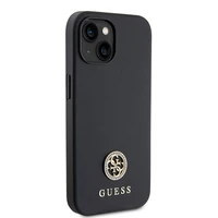 Guess GUHCP15MPS4DGPK iPhone 15 Plus 6.7" juodas/juodas kietas dėklas telefonui Strass Metal Logo