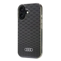 Audi IML Siuvinėjimo raštas Magnetinis iPhone 16 6.1" juodas/juodas kietas dėklas AU-IMLMIP16-Q5/D3-BK