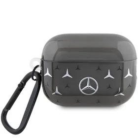 Mercedes MEAP28DPMGS AirPods Pro 2 (2022/2023) dėklas su didelio žvaigždės rašto dizainu, juodas