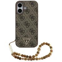 Guess 4G Strap Triangle Logo Magnetinis dėklas telefonui iPhone 17 - ruda