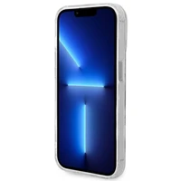 Guess GUHMP14XHTRMS iPhone 14 Pro Max 6.7" sidabrinis/sidabrinis kietas dėklas Metalinis kontūras Magnetinis