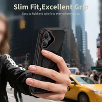 Tech-Protect MagHybrid MagSafe dėklas iPhone 17 juodas ir raudonas