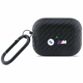 BMW Carbon Metal Logo Dėklas for AirPods Pro 3 - juodas
