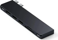 Adapter HUB 7in1 2 x USB C Satechi Pro HUB Slim ST-HUCPHSD for MacBook midnight