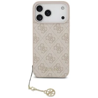 Guess 4G Charms Collection MagSafe dėklas telefonui iPhone 17 Pro Max - rožinis