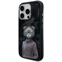 Nimmy Magnetinis Madingas Mielas Augintinis MagSafe Dėklas telefonui iPhone 16 Pro Max - Juodas