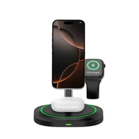 "Tech-Protect QI15W-A46 3in1" magnetinis indukcinis įkroviklis "MagSafe" - juodas