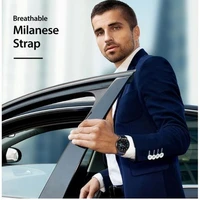 DUX DUCIS laikrodžio dirželis MILANESE nerūdijančio plieno magnetinis 20 mm mėlynas