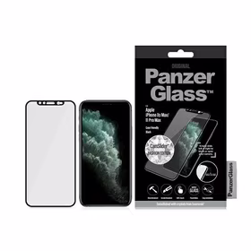 PANZERGLASS grūdintas stiklas E2E SUPER + IPHONE XS MAX/11 PRO CF CAMSLIDER SWAROVSKY juodas