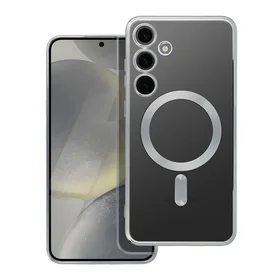 ELECTRO MAG COVER magnetinis dėklas telefonui, suderinamas su MagSafe, skirtas SAMSUNG S24 Plus, sidabrinis