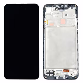 LCD ekranas suderinamas su Samsung A165 A16 4G juodas su rėmeliu HQ