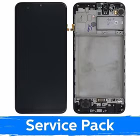 Ekranas skirtas Samsung M217 M21s / M315 M31 juodas su rėmeliu (Service Pack)