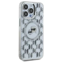 Karl Lagerfeld IML Monogram Karl & Choupette Head MagSafe dėklas iPhone 15 Pro Max - skaidrus