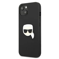 Karl Lagerfeld Odinis Ikonik Karl's Head Metalinis dėklas iPhone 13 mini - juodas