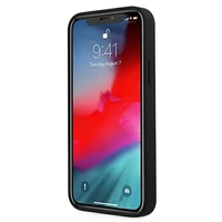 Guess GUHCP12SLSVSBW iPhone 12 mini 5.4" juodas ir baltas kietas dėklas Silikoninis Vintage