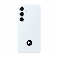 Dėklas "Silicone Cover" skirtas Samsung G990 S21 FE / White / su įpakavimu