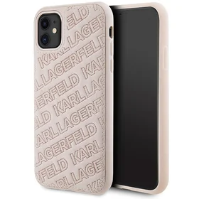 Karl Lagerfeld Quilted K Pattern dėklas telefonui iPhone 11 / Xr - rožinis