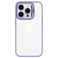 Tel Protect Dėklas telefonui su stovu + kamera stiklas (lęšis) skirtas iPhone 12 Pro šviesiai violetinis
