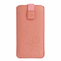 WONDER Deko dėklas telefonui (dydis XL) Iphone 15/15 Pro/Iphone 16/16 Pro/Samsung S24/S24 Plus/S25/S25 Plus/A53/A55 5G persikinis