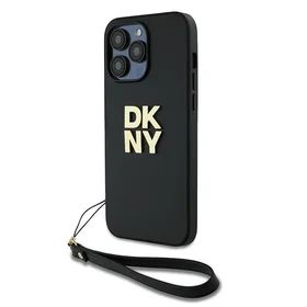 DKNY Dėklas telefonui su dirželiu ir logotipu iPhone 14 Pro - juodas