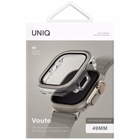 Uniq Voute dėklas su grūdintu stiklu Apple Watch Ultra 49 mm - sidabrinis