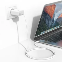 Blavec sieninis įkroviklis BC-8 GaN4 - Type C - PD QC 65W 3A su Type C į Type C laidu (TCBC8G4-CW653A+CC) baltas