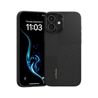 Benks Montage magnetinis Armor Pro Kevlar dėklas su metaliniu rėmeliu 600D+1500D Iphone 16 telefonui juodas