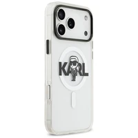 Karl Lagerfeld IML Karl Eskizas Logotipas Magnetinis dėklas telefonui iPhone 17 Pro Max - skaidrus