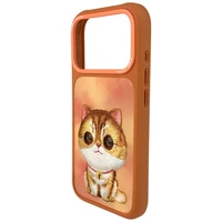 Nimmy Big Eyed Pet 2.0 Cat deklas iPhone 17 Pro Max - oranzinis