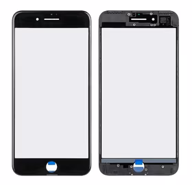 LCD stikliukas Apple iPhone 5S/SE su rėmeliu juodas ORG