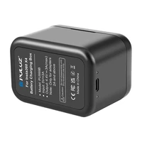 Įkrovimo dėklas baterijoms ir atminties kortelėms PULUZ Insta360 X4 kamerai (juodas)