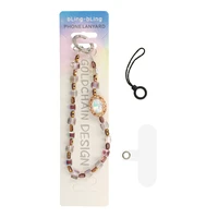 Telefono pakabukas GC-BZ1 skaidrus-auksinis