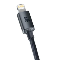 Baseus kabelis Crystal Shine USB-C - Lightning 1,2 m 20W juodas