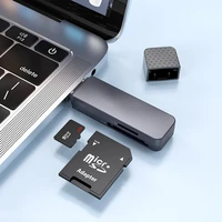 Atminties kortelių skaitytuvas Hoco HB45 2-in-1 USB3.0 pilkas