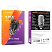 Automobilinis įkroviklis Borofone BZ20 PD20W+QC3.0 38W juodas