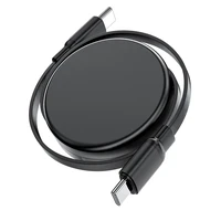 Acefast C13-03 USB-C - USB-C 60W ištraukiamas kabelis - juodas