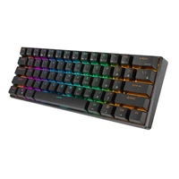 Royal Kludge RK61 RGB mechaninė klaviatūra, rudas jungiklis (juoda) (QWERTY)