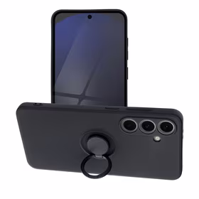 Silikoninis RING dėklas telefonui SAMSUNG S24 FE juodas