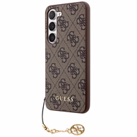 Guess 4G Charms Collection dėklas telefonui Samsung Galaxy A35 - rudas