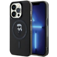 Karl Lagerfeld KLHMP15XHFCKNOK iPhone 15 Pro Max 6.7" juodas/juodas kietas dėklas IML Ikonik MagSafe