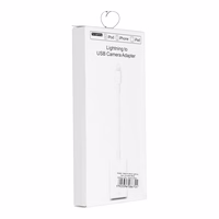 Adapteris OTG USB A (moteriškas) į Lightning (vyriškas) baltas